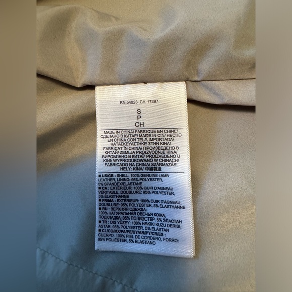 Banana Republic Lamb Leather Grey Moto Leather Jacket - Picture 5 of 15